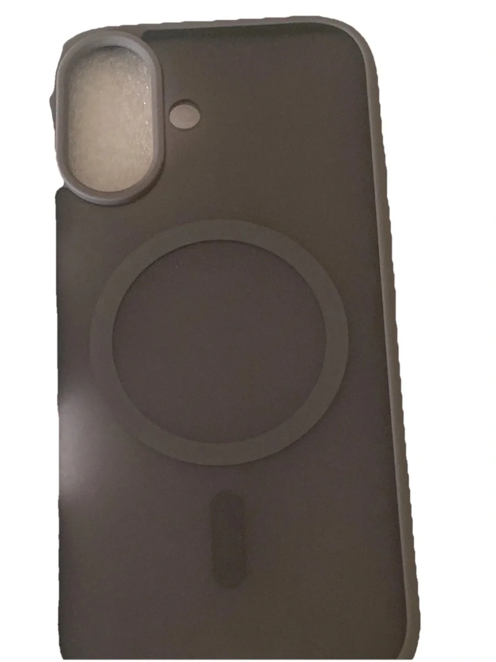 Wireless Charging Compatible Black Phone Case with MagSafe Ring